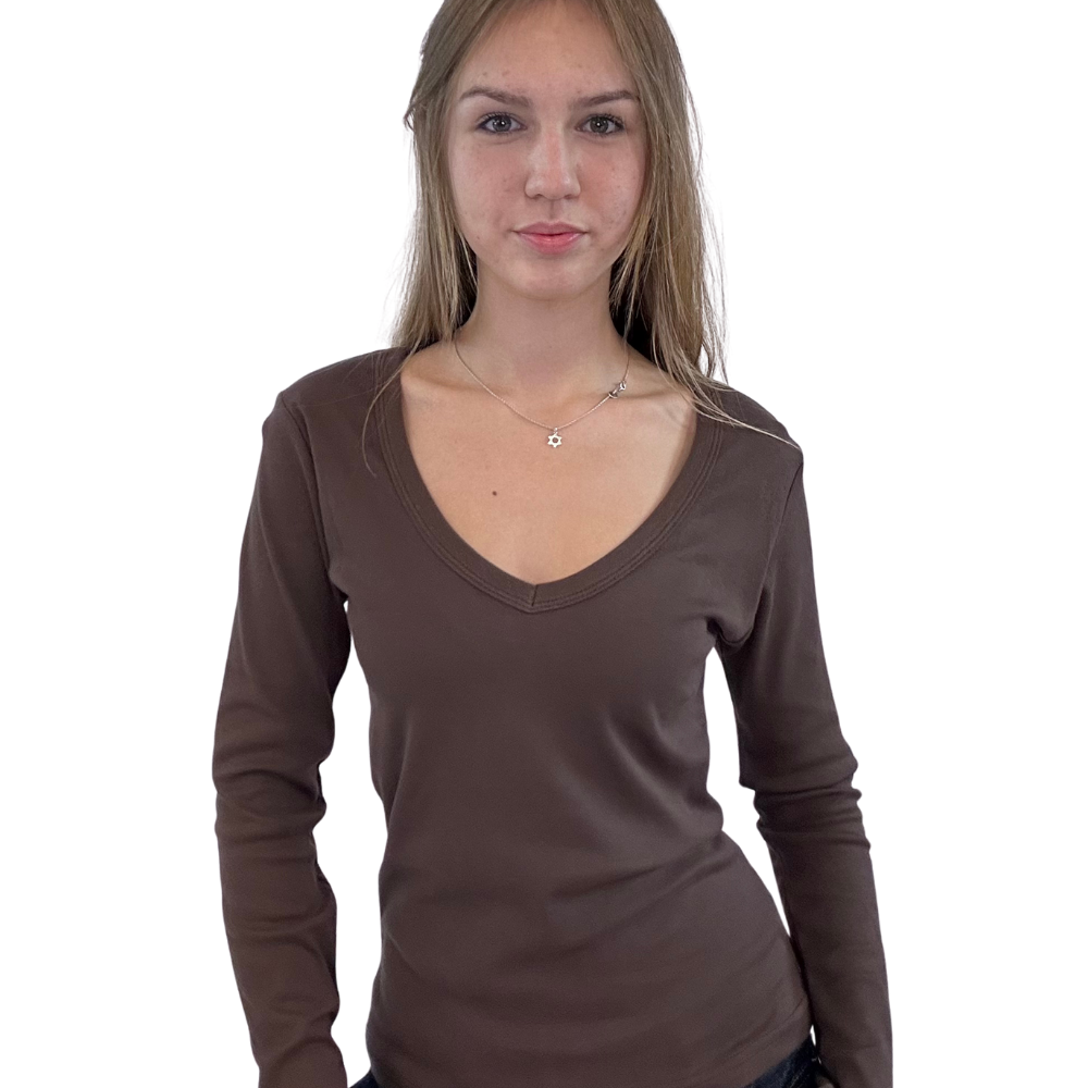 חולצה פיין ריב - וי כפפה