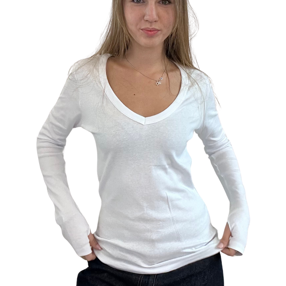 חולצה פיין ריב - וי כפפה