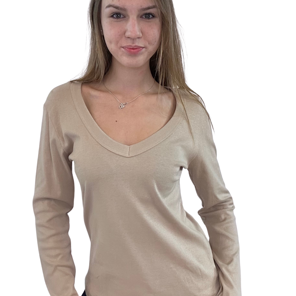 חולצה פיין ריב - וי כפפה