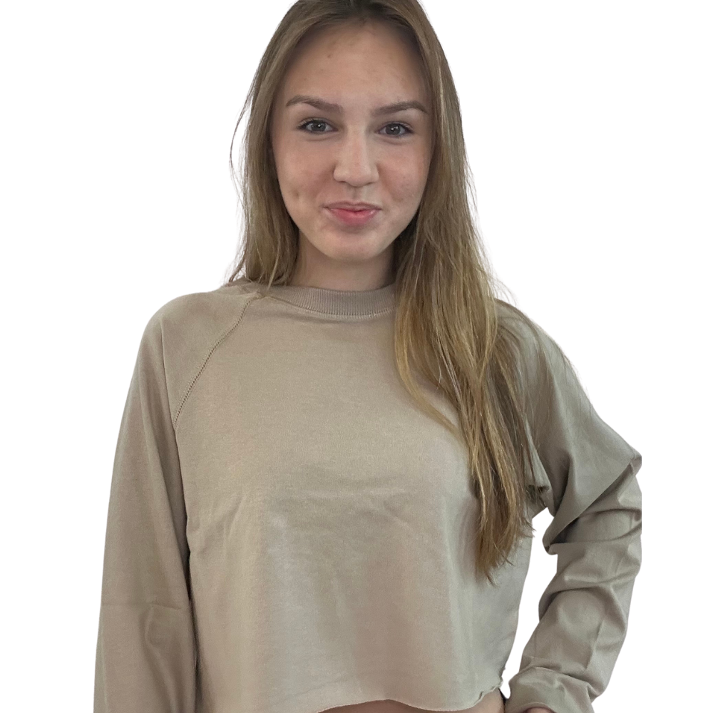 קרופ טופ - שרוול ארוך